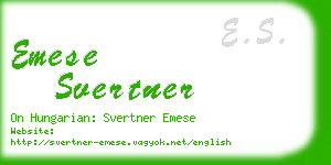 emese svertner business card